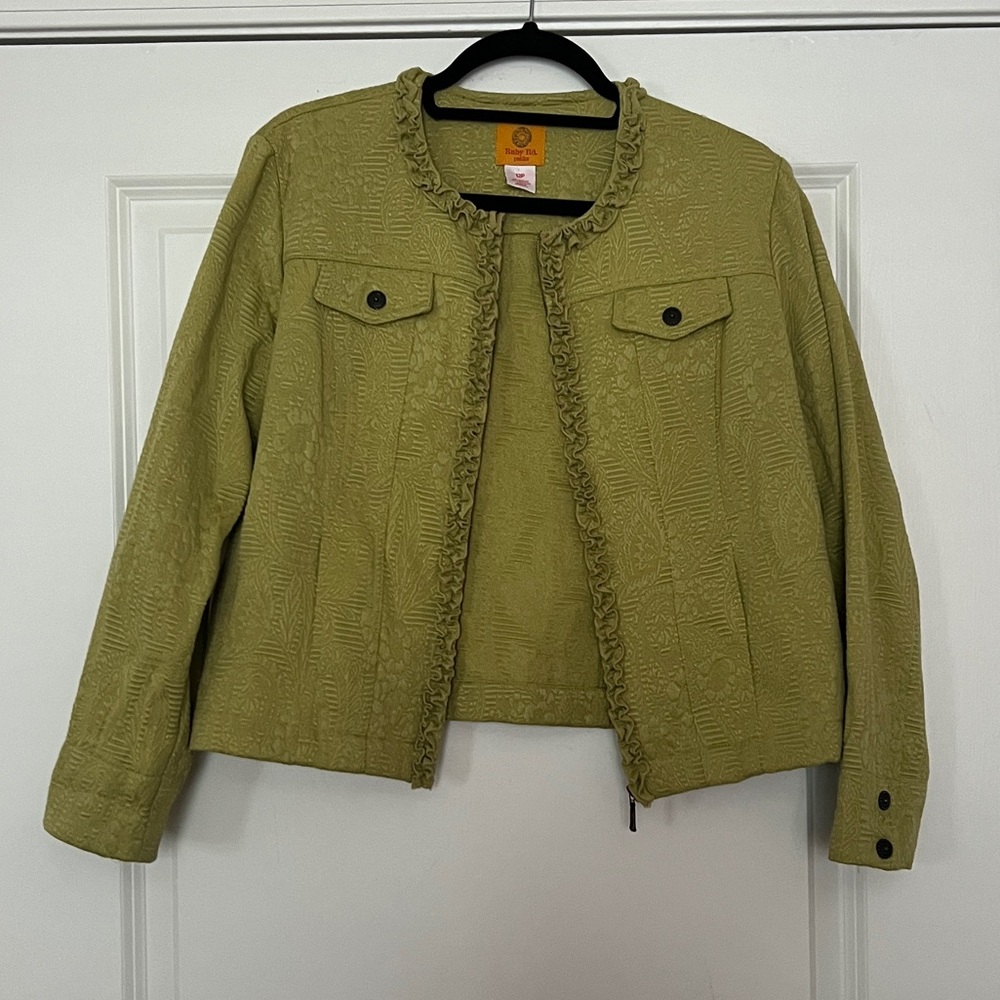 Ruby Rd. Olive Textured Jacket - image 1